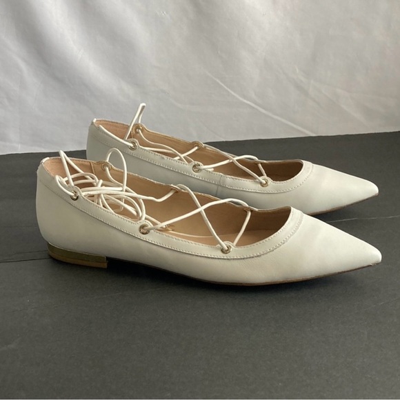 NIB Aldo Women‘s Leather lace-up Loafer White Alize-x-70 US 7.5M - Picture 4 of 12